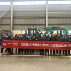 绿色上新！山河智能SWE60UFED纯电动无尾挖掘机成功下线