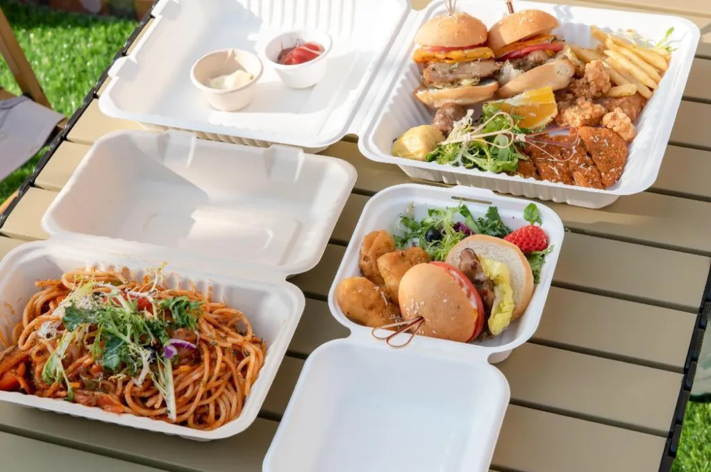 可生物降解一次性食品级纸质便当餐盒包装餐饮盒