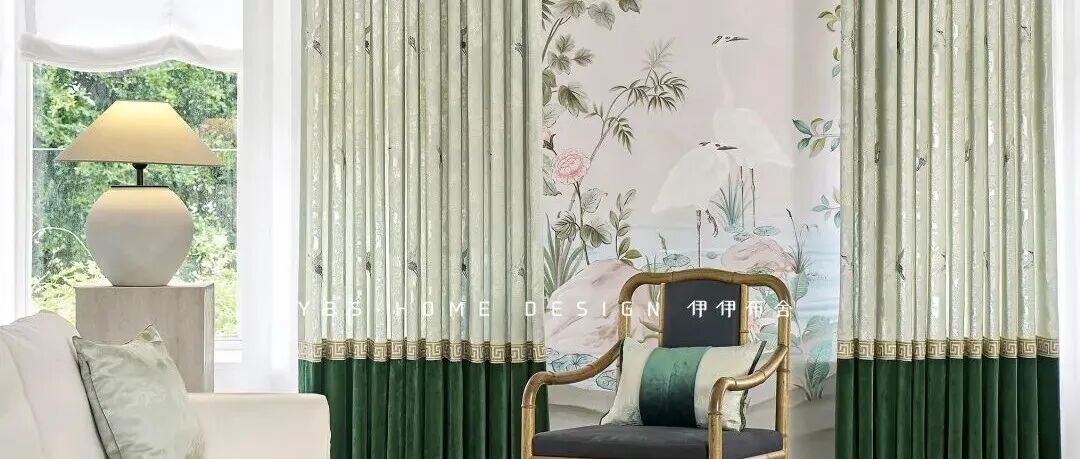 展商新品 |【伊伊布舍】瑞鹤&天青 ,高端客厅纱之吉祥与高雅